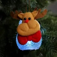 Ёлочная игрушка &laquo;Оленёнок&raquo;, 10 см, от батареек, свечение мульти (RGB)