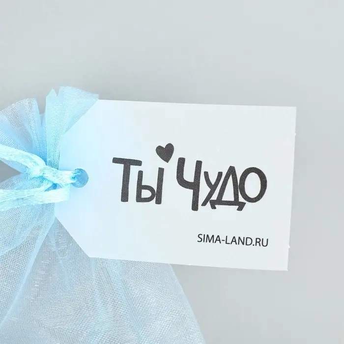 Мешочек подарочный из фатина с термонаклейкой «Ты чудо», 11 х 16 см +/- 1.5 см Мешочек подарочный из фатина с термонаклейкой «Ты чудо», 11 х 16 см +/- 1.5 см