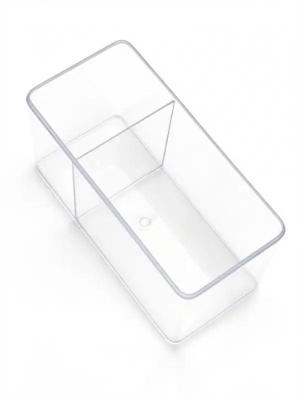 Аквариум настольный, 1.5 л, 17&times;8&times;10 см, с отсеком, чёрный