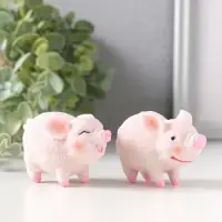 Сувенир полистоун "Поросята - поцелуй" набор 2 шт 4х7,3х4,5 см