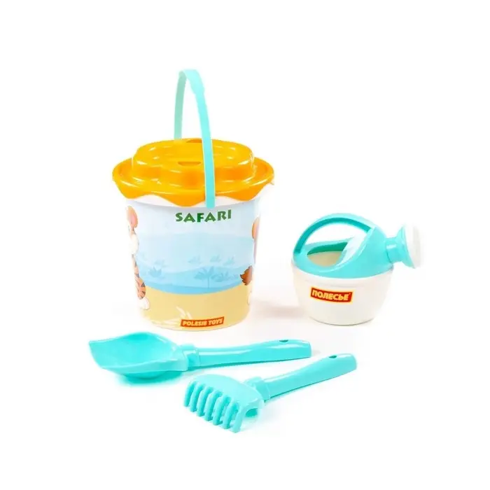 Набор игрушек для песочницы &laquo;Сафари&raquo;, 5 предметов: ведро, ситечко, лопатка, грабельки, лейка малая, МИКС