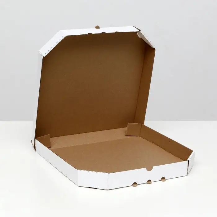 Коробка для пиццы, белая, 32.5&times;32.5&times;4 см