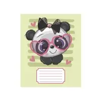 Тетрадь 12 листов в узкую линию Calligrata "Милашки с бантиком", обложка мелованная бумага, ВД-лак, блок офсет, белизна 95%, МИКС