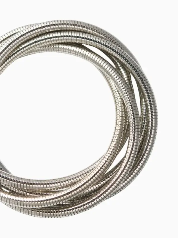 Браслет трансформируется в кулон &laquo;Обруч&raquo;, d=8-24 см, металл, цвет серебро