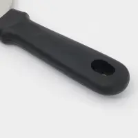 Лопатка - скребок кондитерская Доляна, 21.5&times;10 см, нержавеющая сталь, чёрная