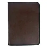 Папка деловая Calligrata &laquo;Люкс&raquo;, искусственная кожа, 360&times;260&times;30 мм, металлический прижим, коричневая