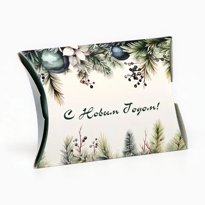 Коробка подарочная новогодняя складная «Украшение на ёлку» 11×8×2 см Коробка подарочная новогодняя складная «Украшение на ёлку» 11×8×2 см