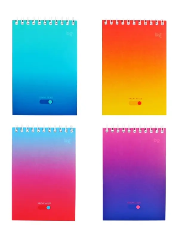 Блокнот А6, 60 листов в клетку, Bright monocolor, на гребне, МИКС Блокнот А6, 60 листов в клетку, Bright monocolor, на гребне, МИКС