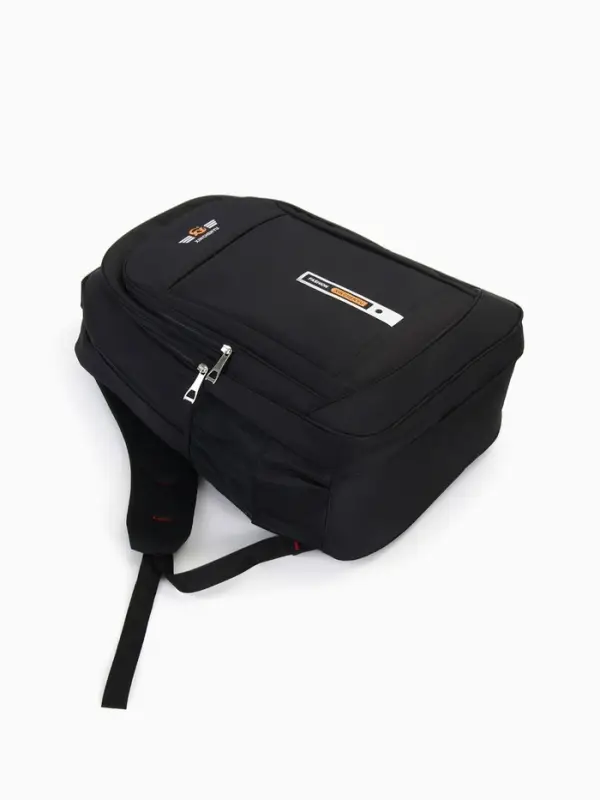 Рюкзак, 2 отдела на молнии, 4 кармана, 37&times;17&times;54 см, чёрный