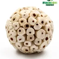 Игрушка для птиц "Погрызушка-шар", 5 см, дерево