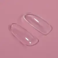 Типсы для наращивания ногтей, 500 шт., форма овал, 10 размеров, прозрачные