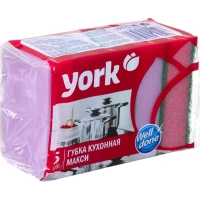 Губки для мытья посуды YORK Макси 5шт/уп 030040