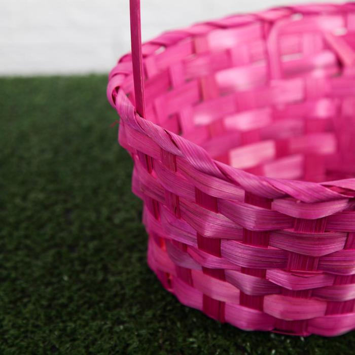 Набор корзин плетёных, розовых, бамбук, 3 шт. Набор корзин плетёных, розовых, бамбук, 3 шт.