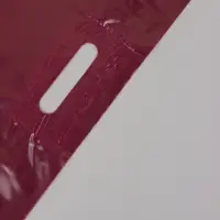 Пакет полиэтиленовый с вырубной ручкой, Винно/Бардовый 40-50 См, 60 мкм