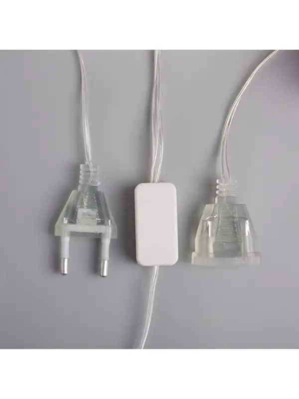 Гирлянда &laquo;Нить&raquo; 5 м с насадками &laquo;Розы жёлтые&raquo;, IP20, прозрачная нить, 20 LED, свечение тёплое белое, 220 В