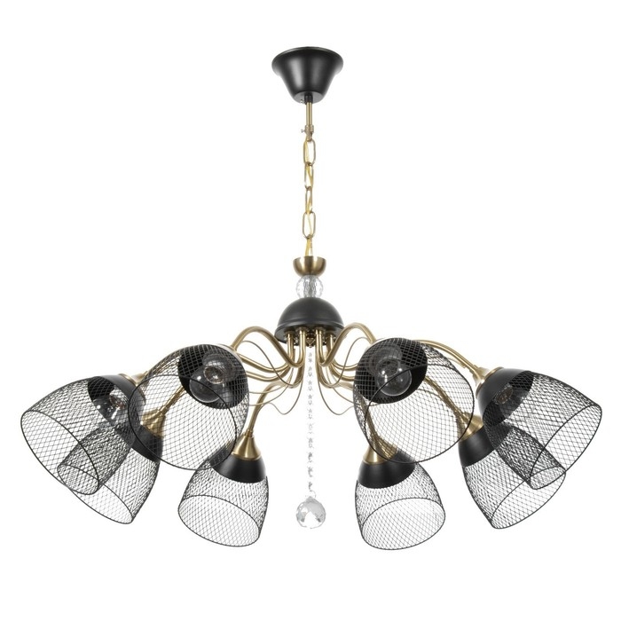 Люстра Люстра "Рикардо" 8хЕ27 40Вт черный 71х71х38-65см BayerLux