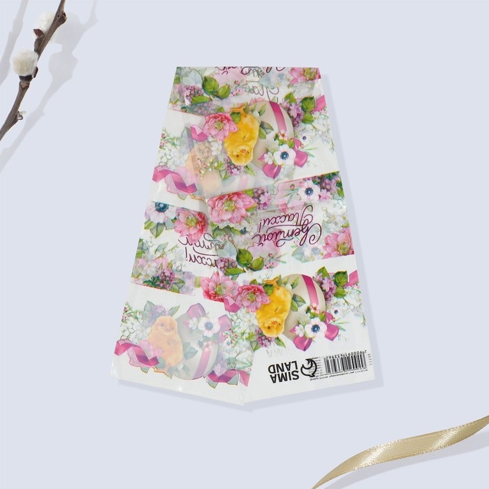 Набор для украшения яиц с карточками «Цветы» на пасху, 9 х 16 см.