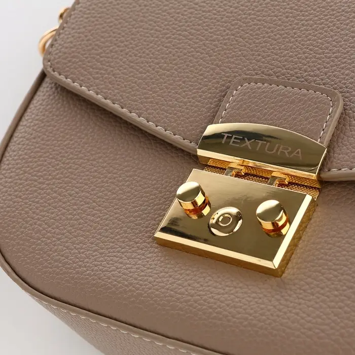 Сумка женская мессенджер TEXTURA на клапане, 23&times;6&times;15 см, хаки