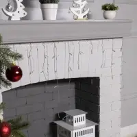 Гирлянда &laquo;Бахрома&raquo; 1.8&times;0.5 м, IP20, прозрачная нить, 48 LED, свечение мульти, 8 режимов, 220 В