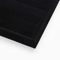 Подставка для колец &laquo;QF. Флок&raquo;, 7 полос, 35&times;24&times;3 см, чёрная