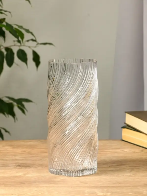 Ваза стекло настольная  Ваза стекло настольная "Бриджит" 24,5х11 см, прозрачный