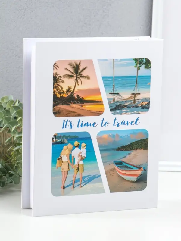 Фотоальбом на 200 фото 13х18 см "Семейный отдых на море" в коробке 5,5х23,5х29,5 см