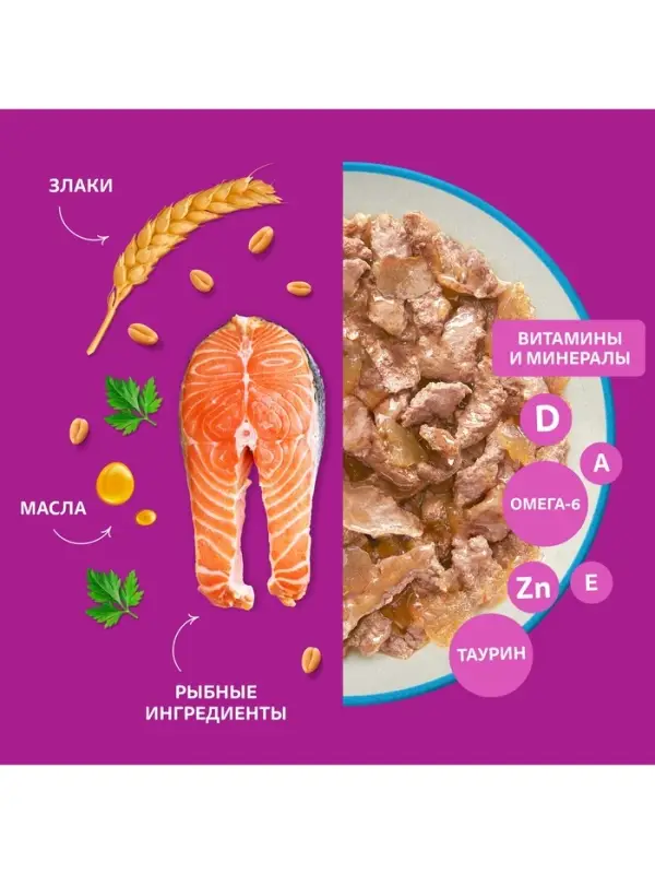 Влажный корм Whiskas для кошек, с лососем, желе 75 г