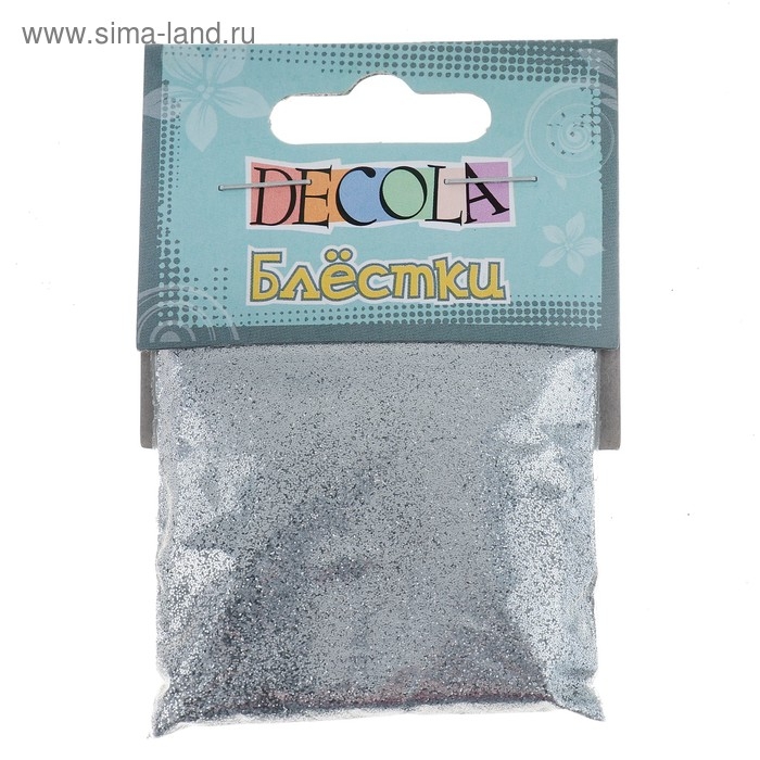 Декор блёстки ЗХК Decola 0.1 мм, 20 г, серебро Декор блёстки ЗХК Decola 0.1 мм, 20 г, серебро
