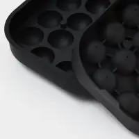 Форма для льда &laquo;Шарики&raquo;, 22 ячейки, 21&times;14&times;3.5 см, силикон, чёрная