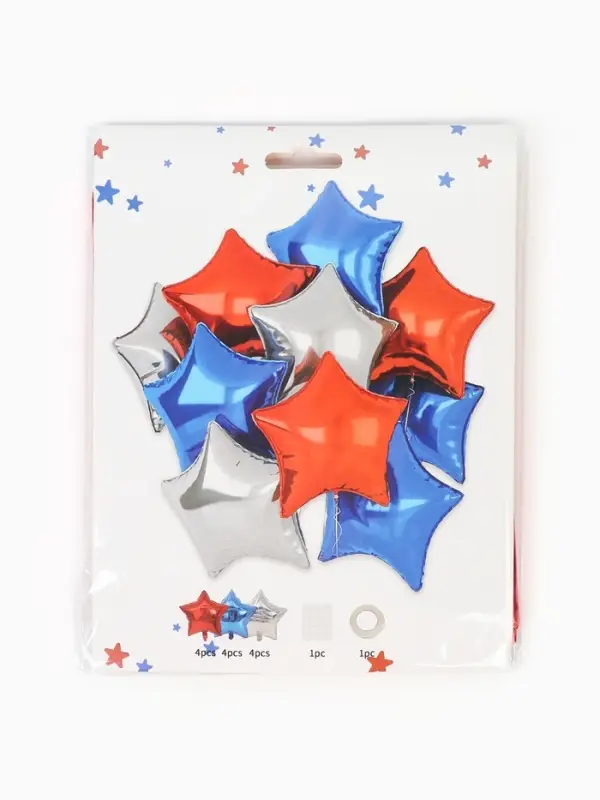 Воздушный шар фольгированный 18" &laquo;Россия. Звёзды&raquo;, 12 шт.