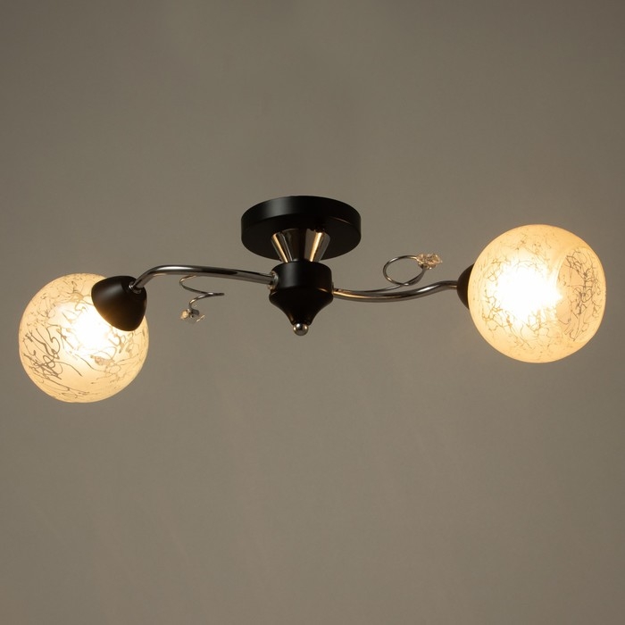 Люстра Люстра "Авиталь" 2хЕ27 40Вт чёрно-хромовый 53х20х23 см BayerLux