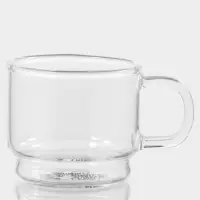 Кружка Magistro &laquo;Боттом&raquo;, 100 мл, 5.8&times;5.2 см штабелируемая, боросиликатное стекло, прозрачная