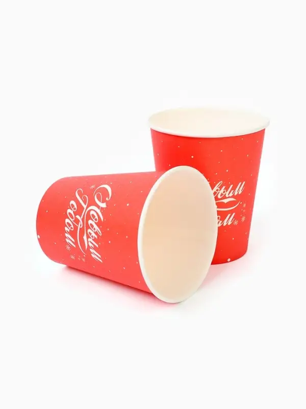 Набор бумажной посуды 12 персон Набор бумажной посуды 12 персон "С Новым годом"