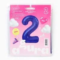 Воздушный шар фольгированный 40" &laquo;Цифра 2&raquo;