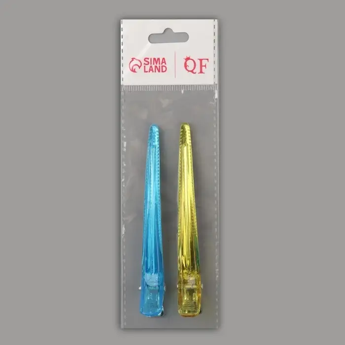 Зажимы для волос, набор - 2 шт., 11.5(±1) см, МИКС