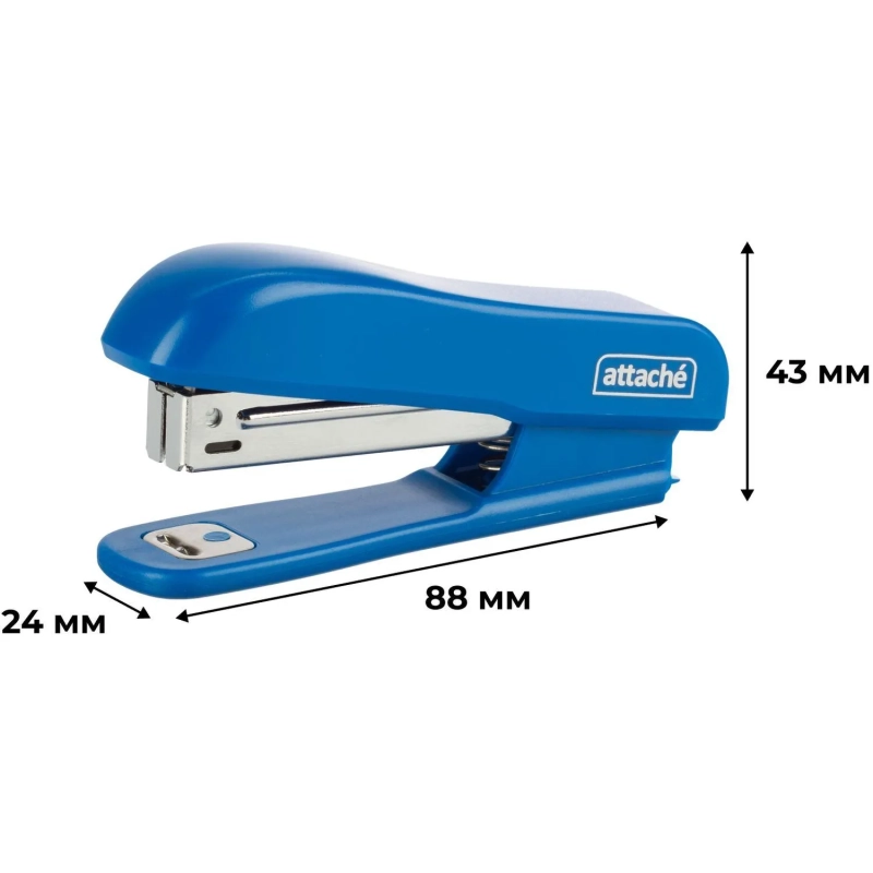 Степлер Attache Compact (№10) до 15 листов, пластик, синий