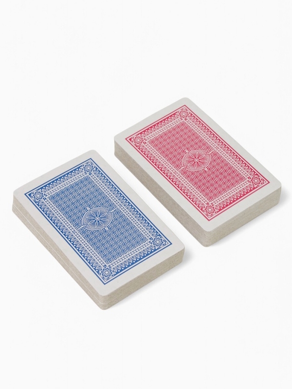 Карты игральные пластиковые 54 шт Карты игральные пластиковые 54 шт "Покер", 19 мкм, карта 5.5 х 8.5 см, набор 2 колоды