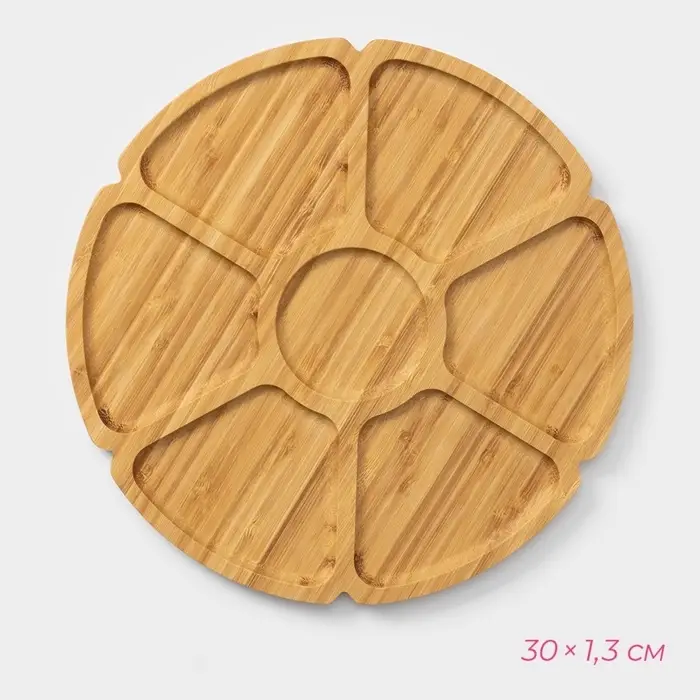 Менажница &laquo;Соты&raquo;, 30&times;30&times;1.3 см бамбук