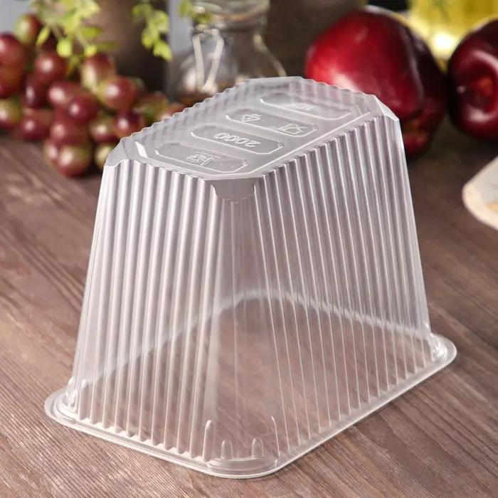 Контейнер одноразовый «Юпласт», пластик, 2 л, 18.6×13.2×13 см, прозрачный