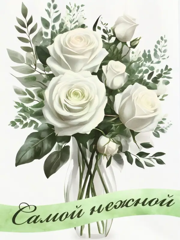 Пакет подарочный крафт «Самой нежной» 15×8×21 См