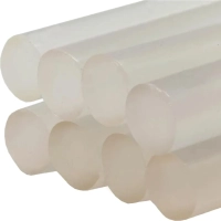 Стержни клеевые ПРАКТИКА d11х200мм белый/прозрачный, 8 шт. (641-596)