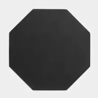 Салфетка сервировочная на стол &laquo;Тэм&raquo;, d=38 см, восьмиугольник, чёрная