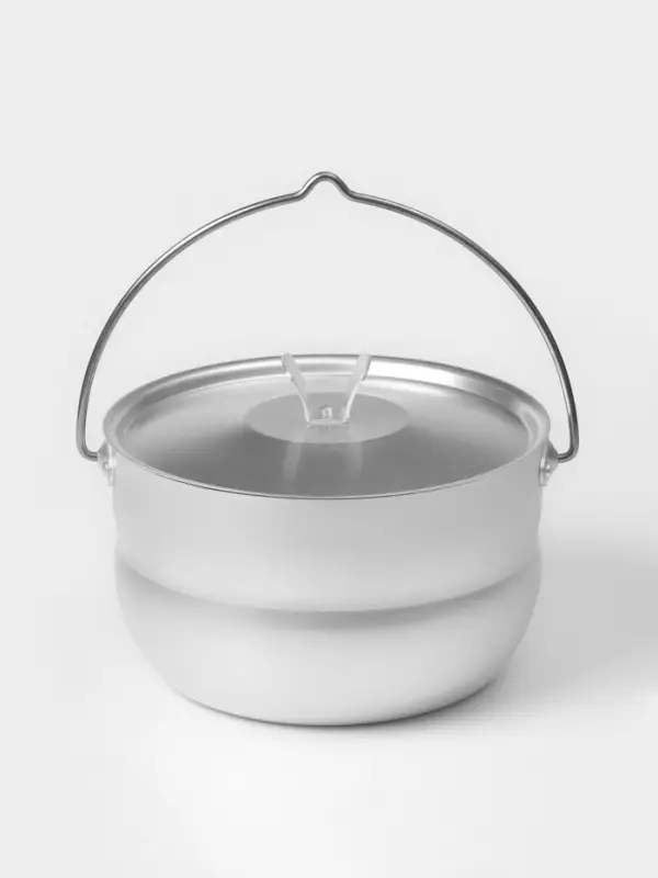 Котелок туристический, 2.5 л, с крышкой, штампованный алюминий