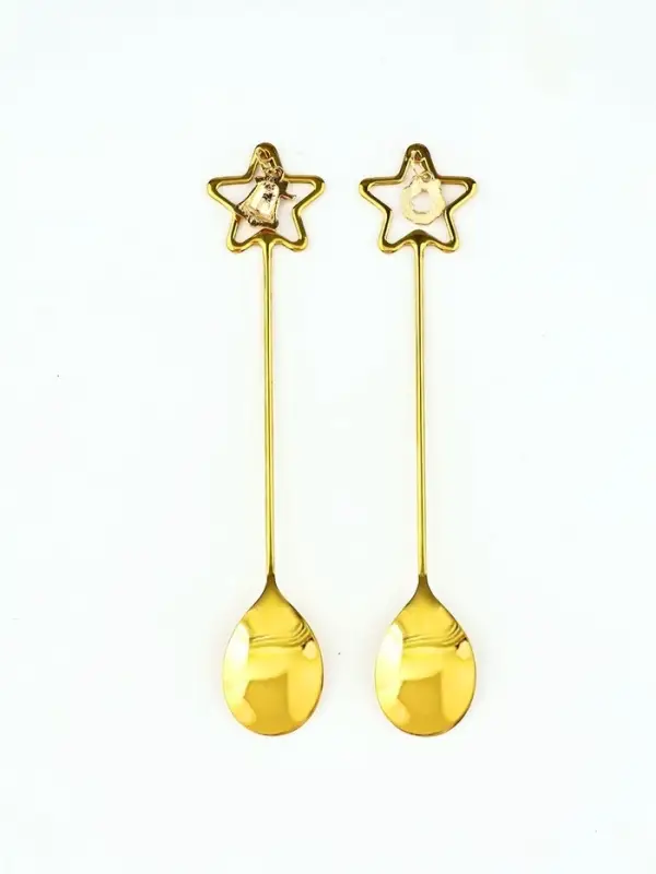 Ложки с подвесами новогодние «Тепла и уюта», подарочный набор 2 шт., 15.8×2.5 см Ложки с подвесами новогодние «Тепла и уюта», подарочный набор 2 шт., 15.8×2.5 см