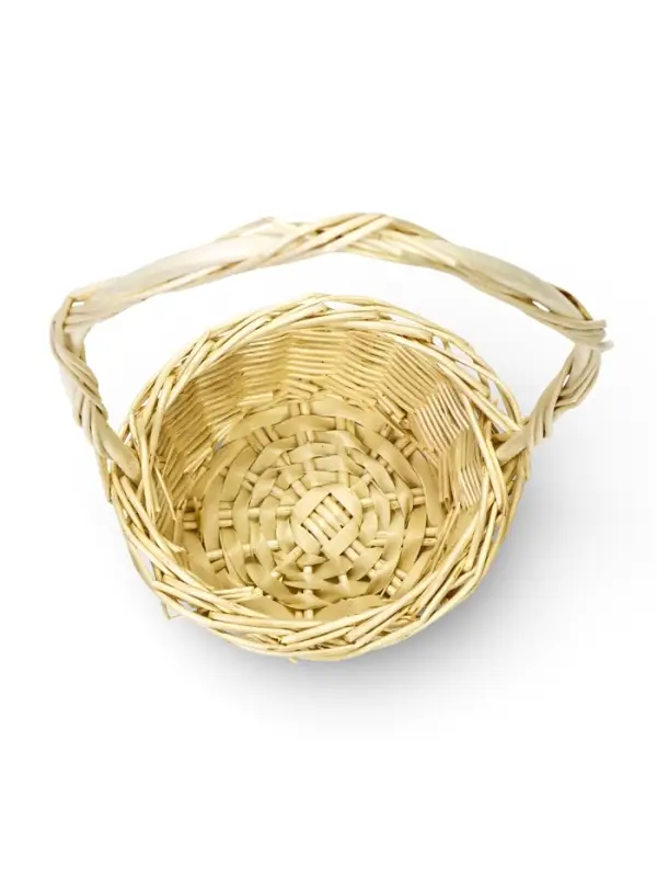 Корзина плетёная для хранения, 15&times;15&times;8 см, ручка h=14 см, лоза, натуральная, Greengo