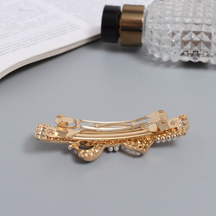 Заколка-автомат Заколка-автомат "Сильва блеск" бант, 8,5 см, золото