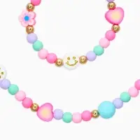 Набор детский &laquo;Выбражулька. Смайл&raquo;, 2 предмета: бусы, браслет, разноцветный