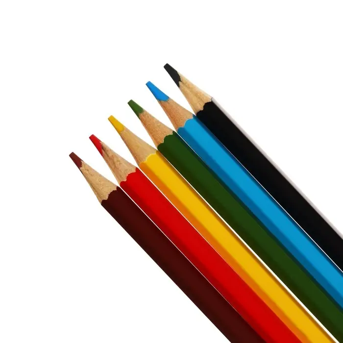 Карандаши цветные 6 цветов &laquo;Каляка-Маляка&raquo;, шестигранные