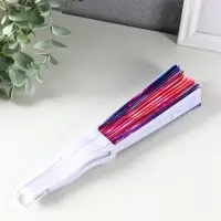 Веер пластик, текстиль "Пузырьки" МИКС 23 см Веер пластик, текстиль "Пузырьки" МИКС 23 см