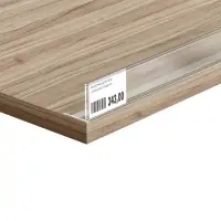 Ценникодержатель полочный самоклеящийся с ограничителем, 1000 мм, прозрачный